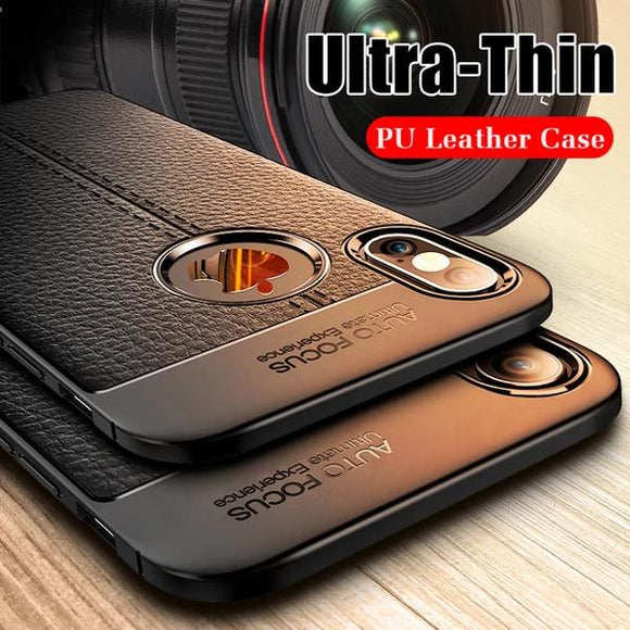 Hot Sale Litchi Leather Soft Silicon Case For iPhone