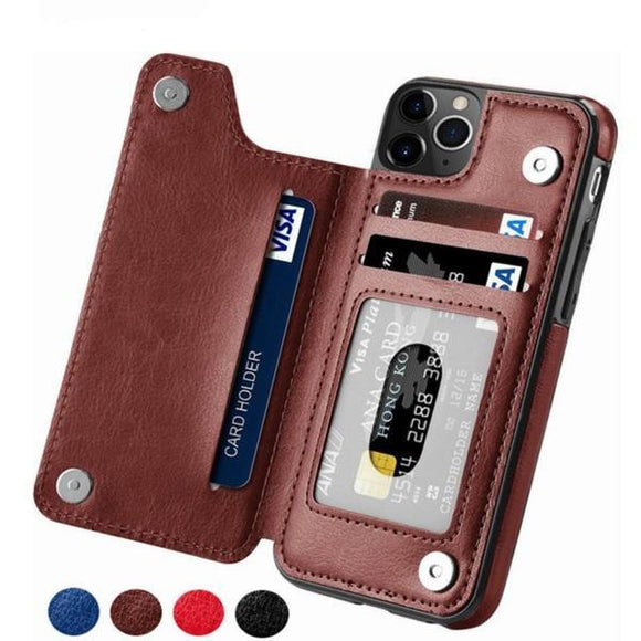 Retro PU Leather Flip Wallet Holder Cover For iPhone(Buy 2 Get 10% OFF,Buy3 Get 15% OFF)