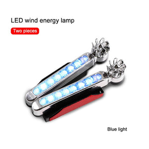 Wind Energy Car Light 8 LEDs Daylight Headlight Lamp