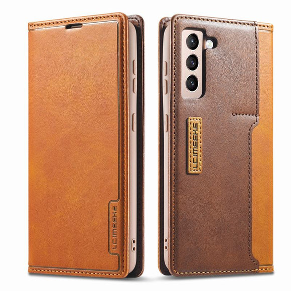 Luxury Leather Flip Magnetic Case For Samsung Galaxy S21 Series