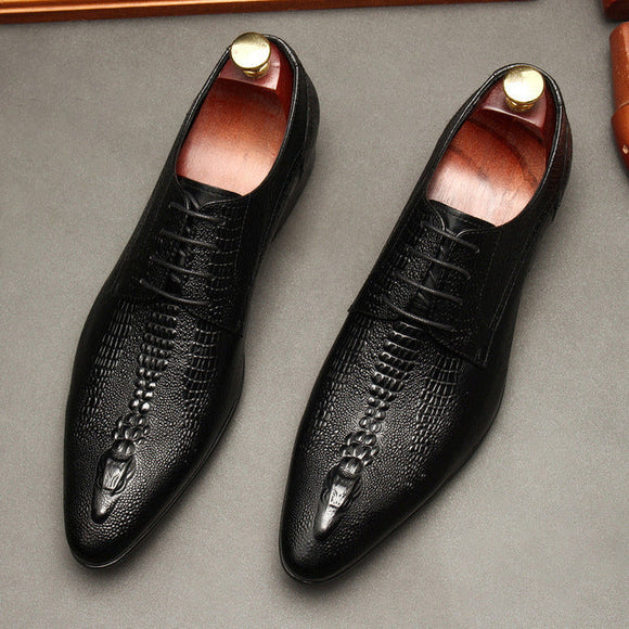 Men Genuine Leather Italian Dress Shoes
