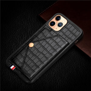 Crocodile PU Leather Wallet Magnet Flip Case For iPhone