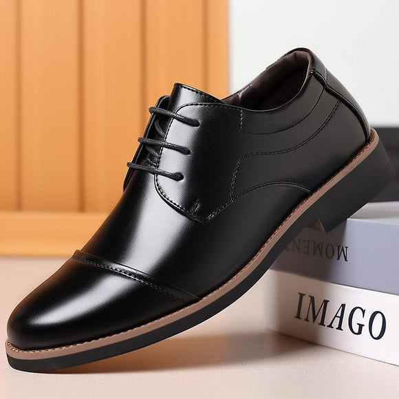 Men Leather Lace-up Classic Oxfords