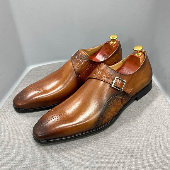 Men Genuine Slip On Business Shoes