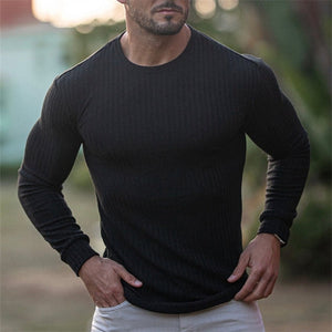 Men Sports Fitness Casual Long Sleeve T Shirt