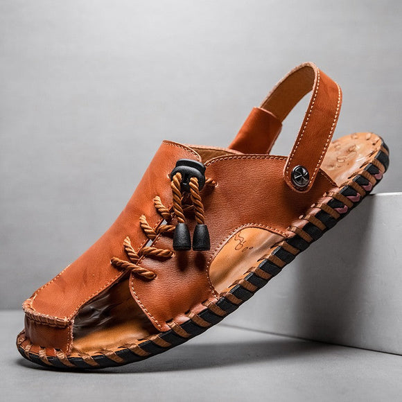 Men British Fashion Genuine Leather Sandals