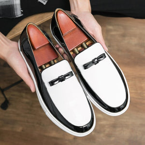 Men Patent Leather Slip-On Loafers