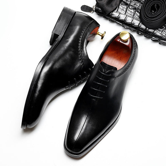 Men Bullock Genuine Leather Dress Shoes