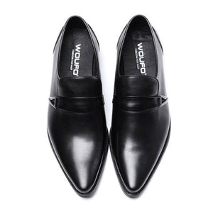 Men Pointed Toe Leather Oxford Shoes