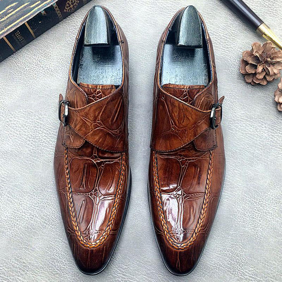 Men Genuine Cow Leather Business Shoes