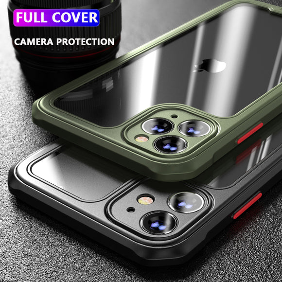 Shockproof Bumper Camera Protection Transparent Case For iPhone