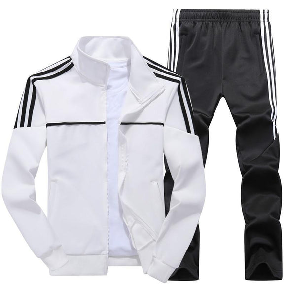 Men Striped Decoration Tracksuit Sportswear ( 💥Over $89+ ,Code SAVE10🛒)