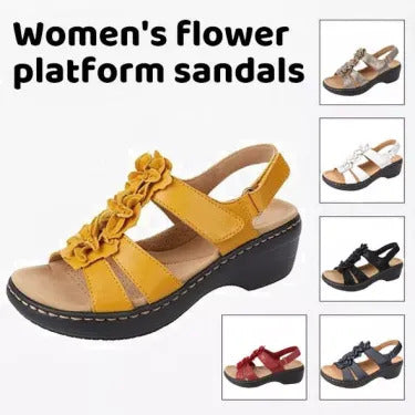 Women's Flower Platform Sandals